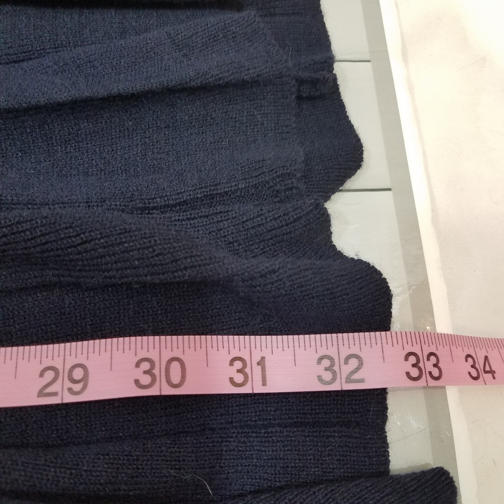 Liz Claiborne Wool Blend Navy Pleated Skirt M NWT - Picture 4 of 9